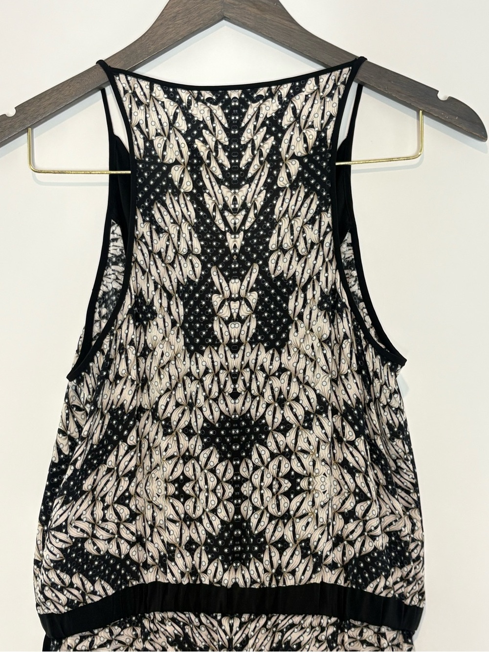Diane von Furstenberg Women 2 100% Silk Sleeveless Pattern Straight Leg Jumpsuit - Picture 7 of 12